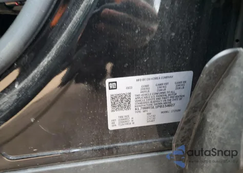 2023 Chevrolet Trailblazer Lt z USA, uszkodzony, nr VIN KL79MRSL1PB154607